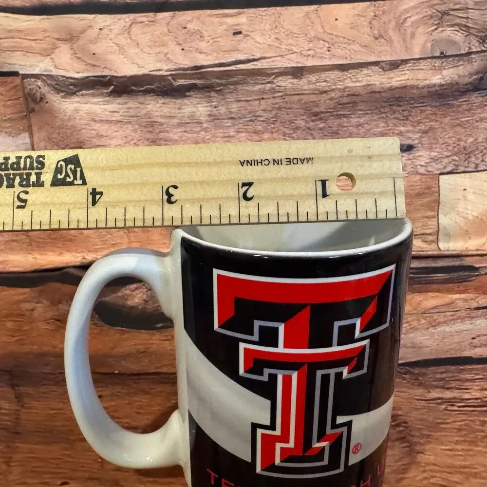Texas Tech University Mug Black Red White 15oz Ceramic Licensed Collegiate